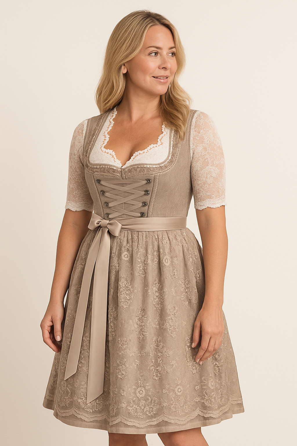 Traditional Floral German Dress