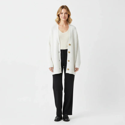 Women's Oversized Ribbed Cardigan Sweater