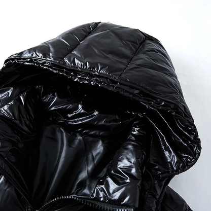 Men's Puffer Jacket Insulated Waterproof Black
