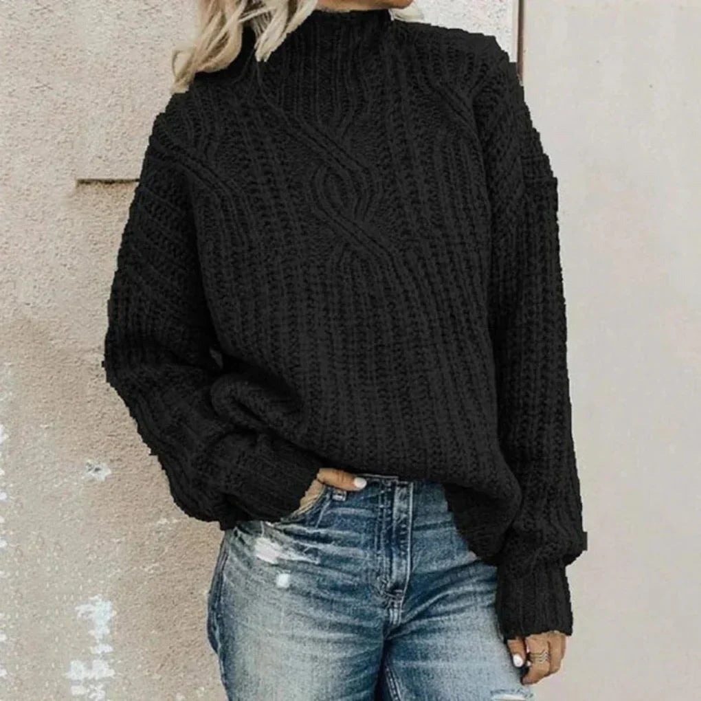 Women's Knit Sweater Subtle Texture - VibreMode
