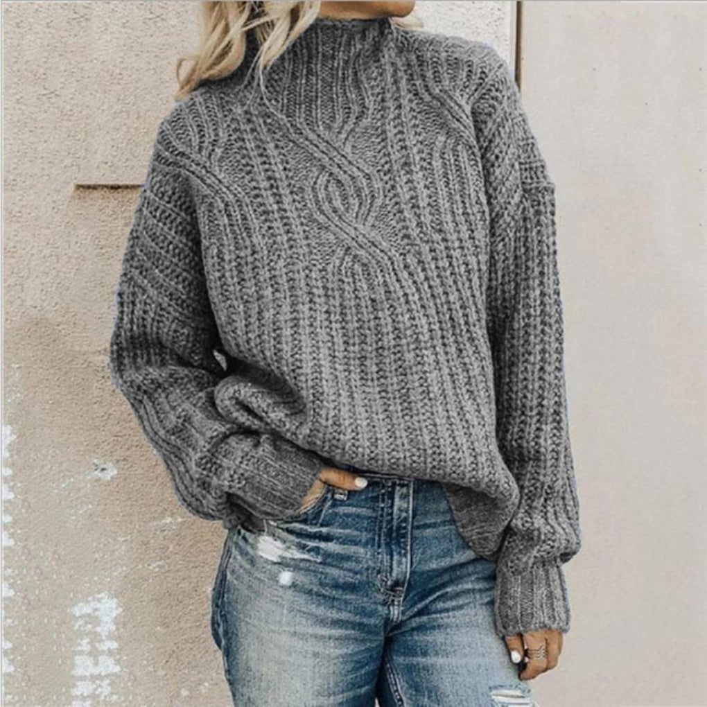Women's Knit Sweater Subtle Texture