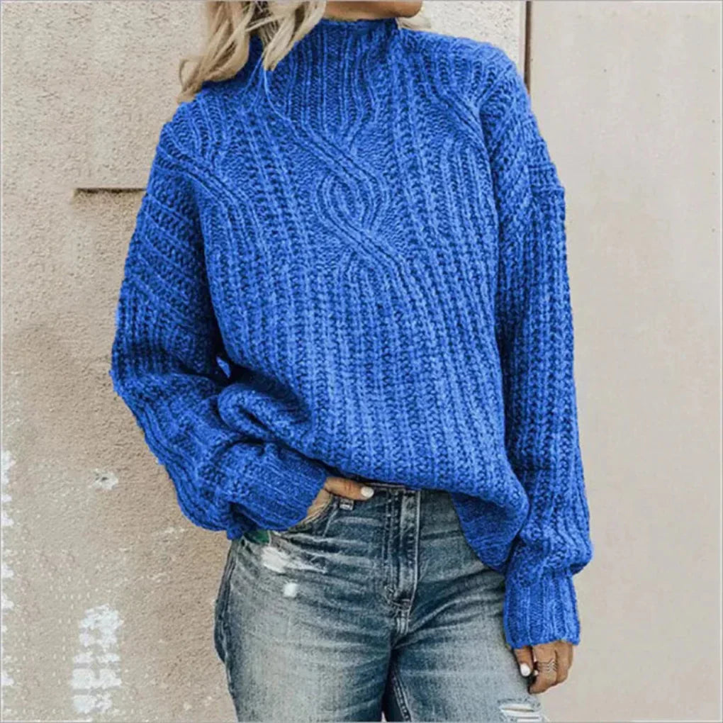 Women's Knit Sweater Subtle Texture