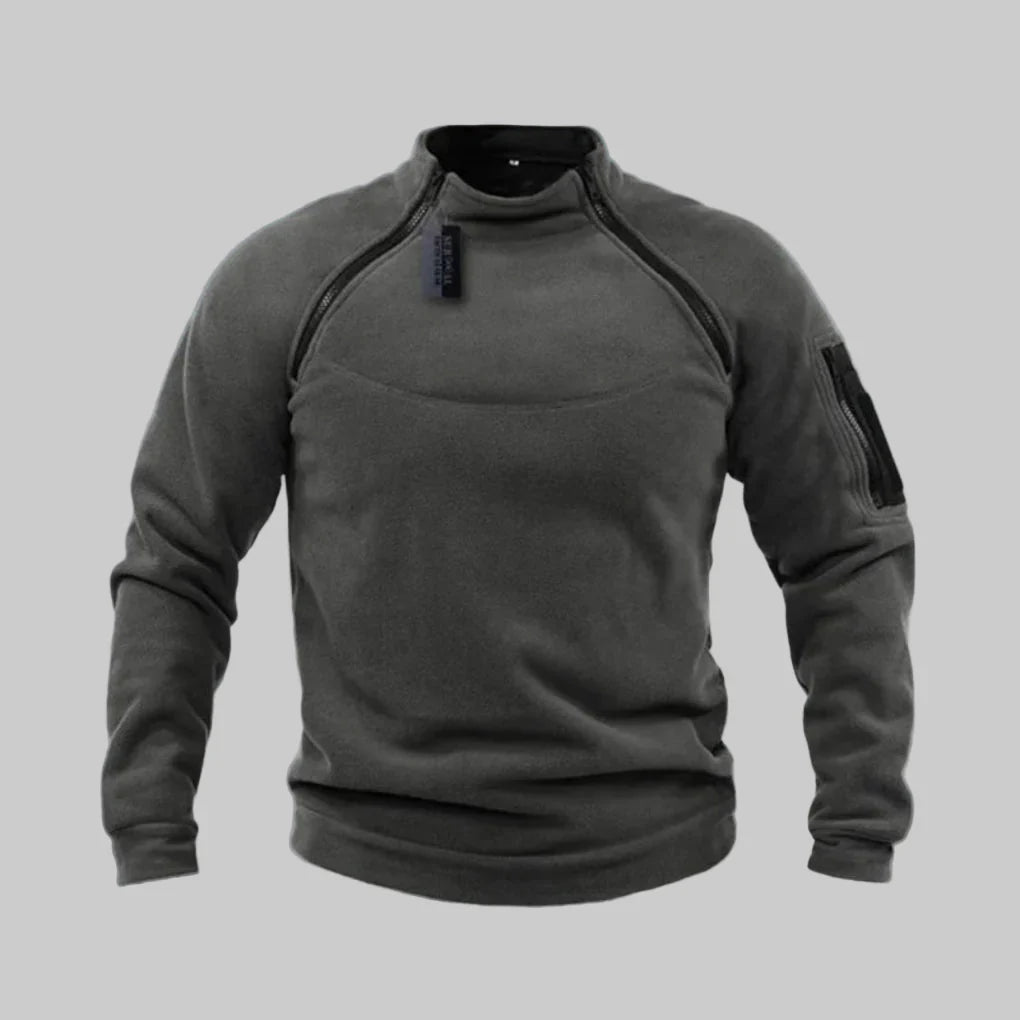 Men's Fleece Pullover Jacket Outdoor Layer - VibreMode
