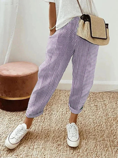 Women's High Waist Ankle Length Trousers