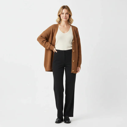Women's Oversized Ribbed Cardigan Sweater