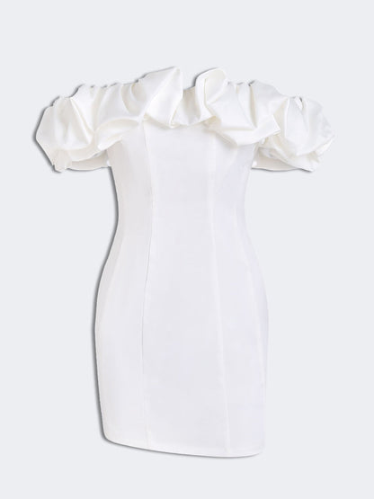 Luxurious Ruched Off Shoulder Party Dress