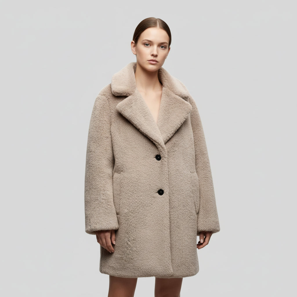 Women's Oversized Teddy Coat - VibreMode