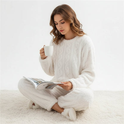 Cozy Women's Soft Pajama Set with Long Sleeves