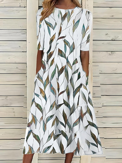 Floral Knee Length Women's Dress