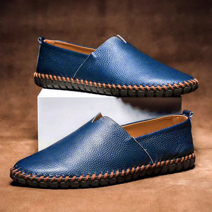 Men's Slip On Loafers Matte Genuine Leather