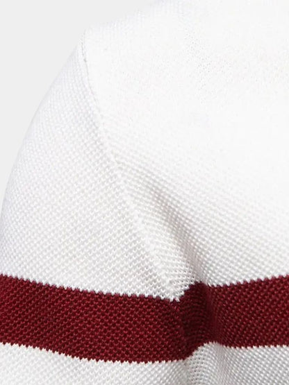 Multicolor Quarter Zip Pullover Sweater