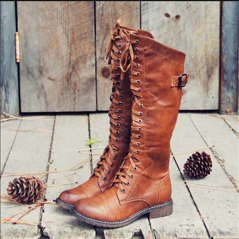 Fashionable Women's Snow Lace Up Boot - VibreMode