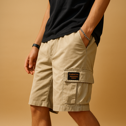 Men’s quick dry cargo shorts with multiple pockets, ideal for hiking, camping, and everyday outdoor activities.