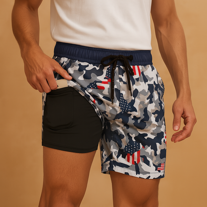 Quick dry swim shorts for men with a lightweight comfortable fit, ideal for beach days, swimming, and summer vacations.
