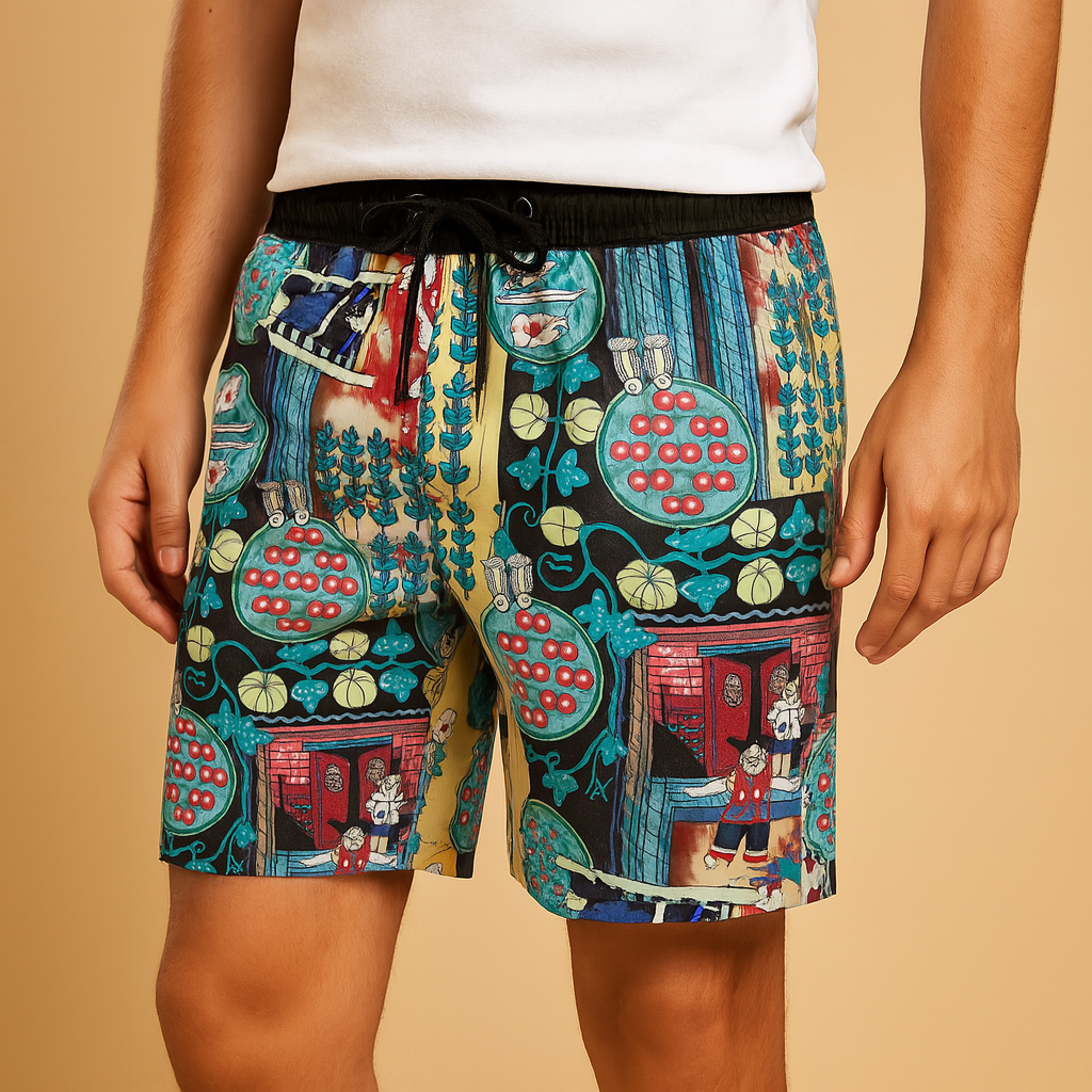 Quick dry swim shorts for men with a lightweight comfortable fit, ideal for beach days, swimming, and summer vacations.