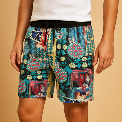 Quick dry swim shorts for men with a lightweight comfortable fit, ideal for beach days, swimming, and summer vacations.