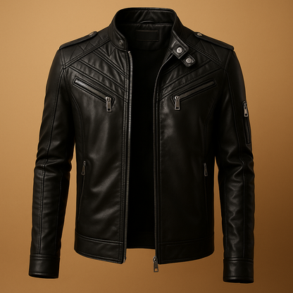 Warm Padded Mens Jacket with Stand Collar - VibreMode
