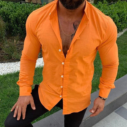 Men's Linen Dress Shirt - VibreMode