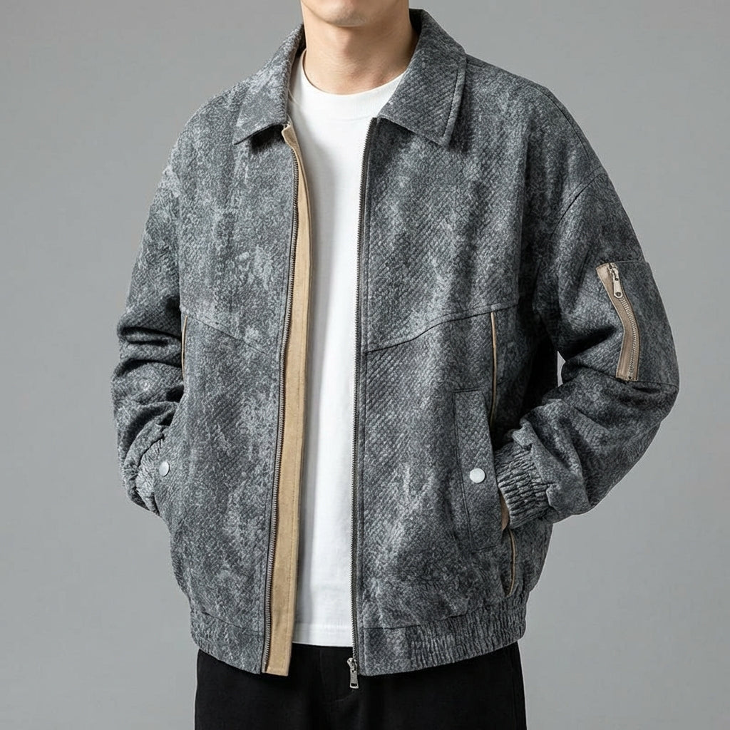 Men's Full Zip Bomber Jacket - VibreMode