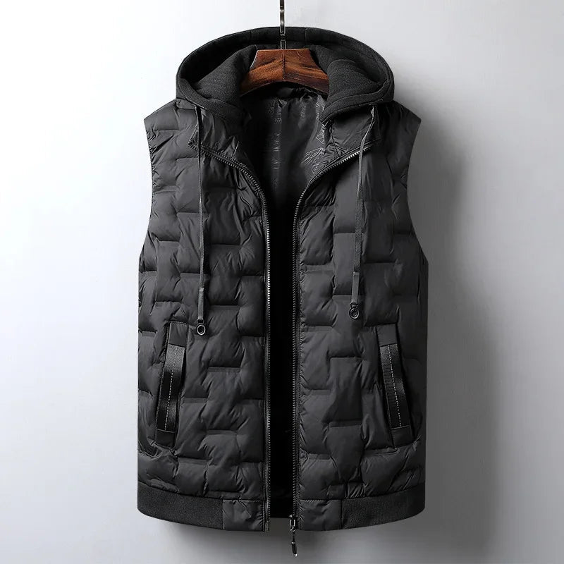 Raphael Men's Puffer Vest Hooded - VibreMode