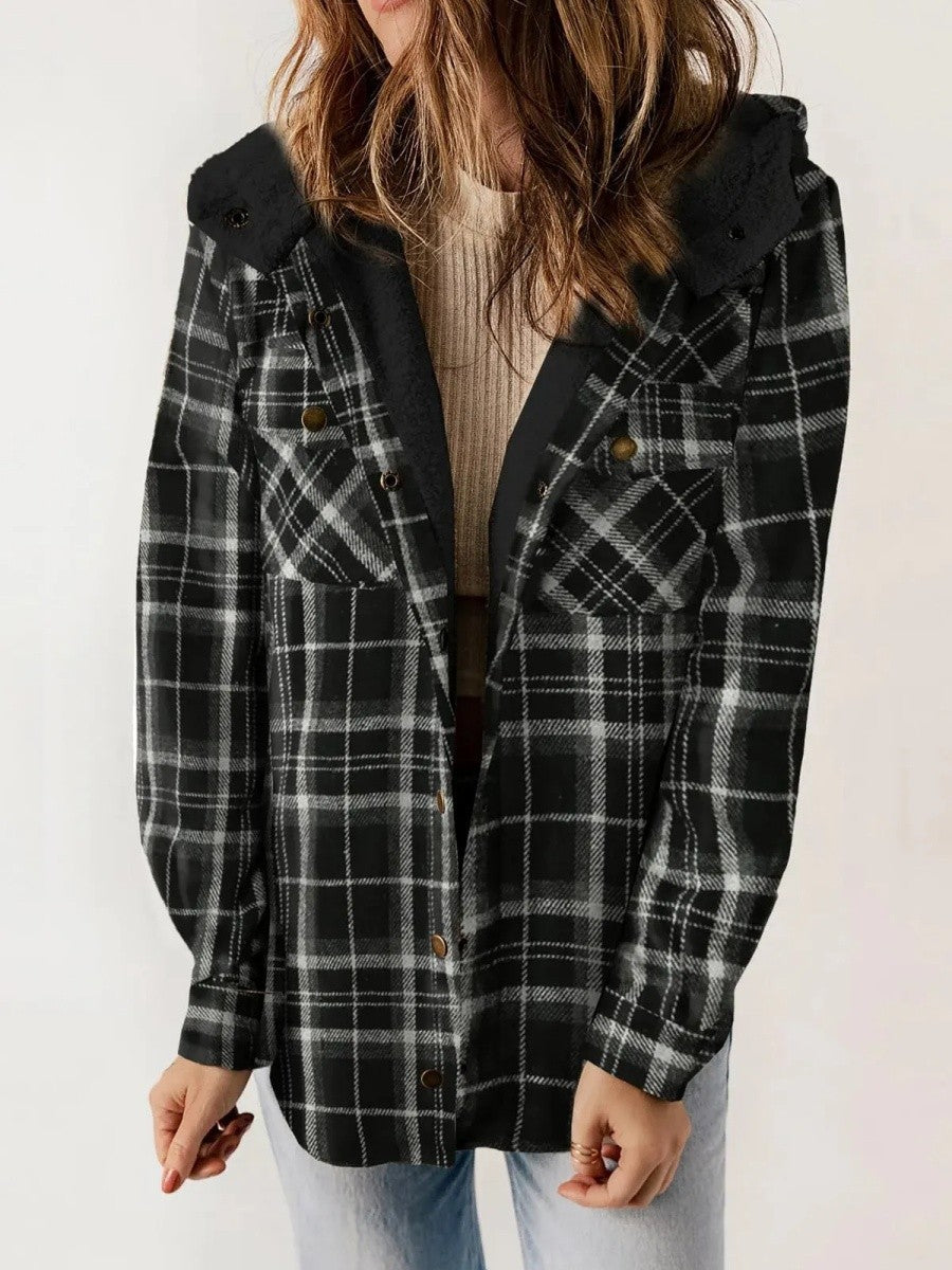 Image of Rebecca | Women's Hooded Plaid Jacket