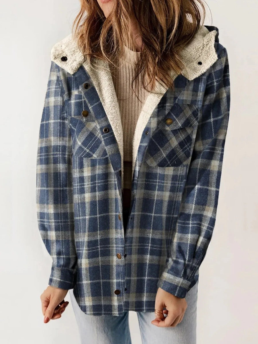 Image of Rebecca | Women's Hooded Plaid Jacket