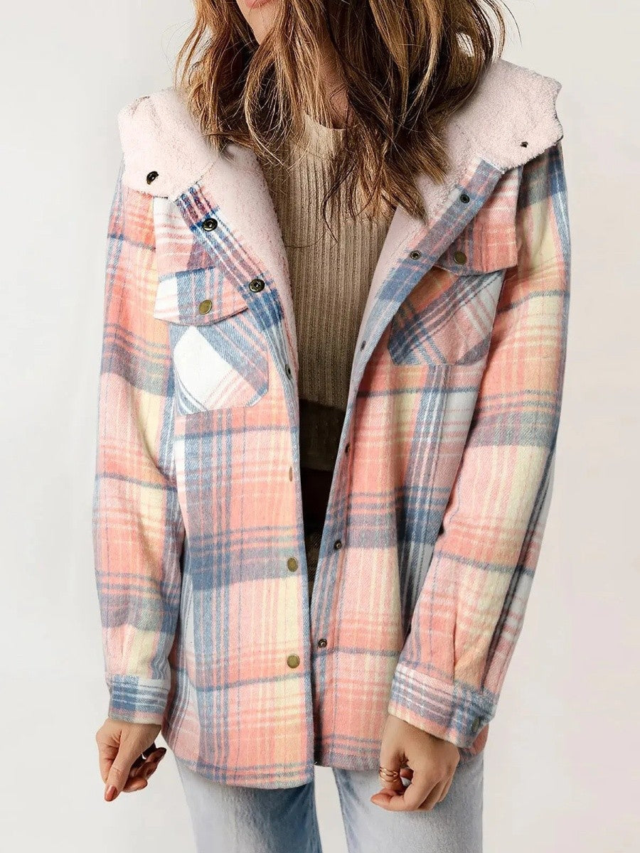 Image of Rebecca | Women's Hooded Plaid Jacket