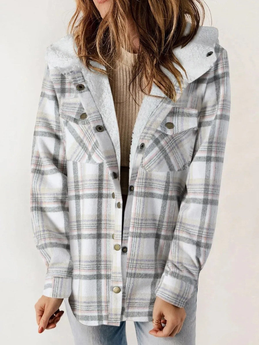 Image of Rebecca | Women's Hooded Plaid Jacket