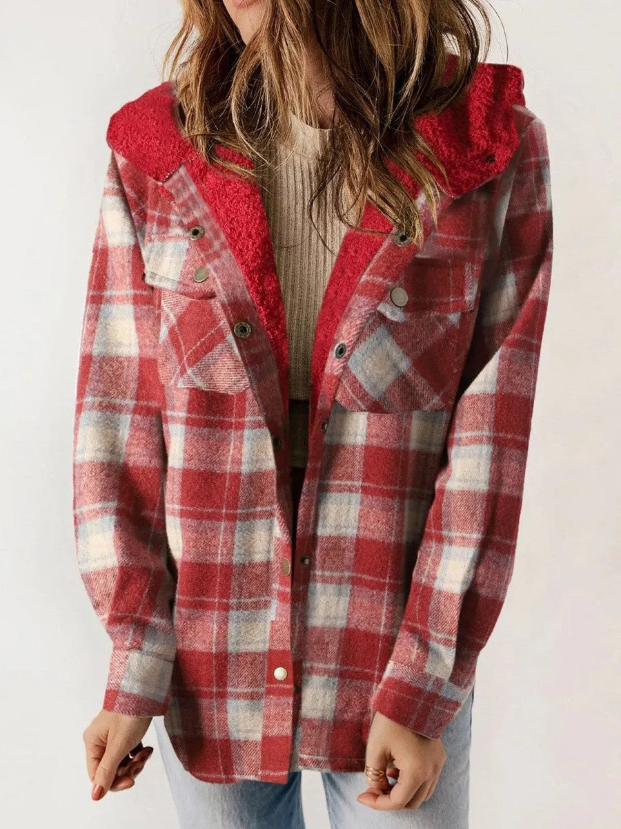 Image of Rebecca | Women's Hooded Plaid Jacket