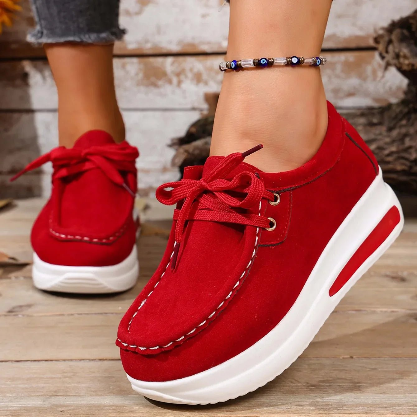 Image of Rebecca | Women's Lace-Up Platform Shoes