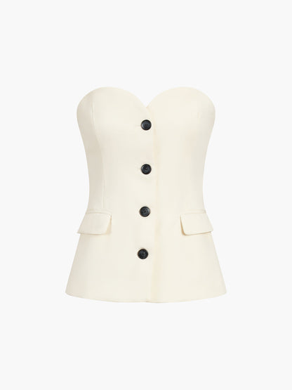 Image of Rebecca | Women's Strapless Two-Piece Pant Set