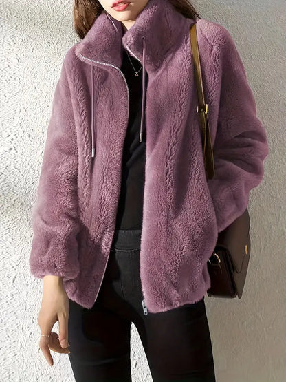 Rebecca Women's Casual Zip Up Coat - VibreMode