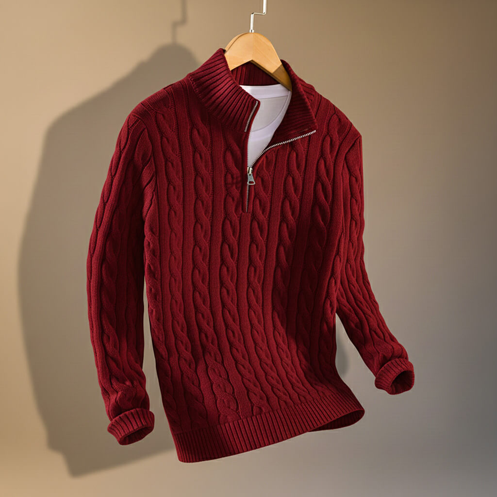 Classic Luxury Cable Crew Sweater