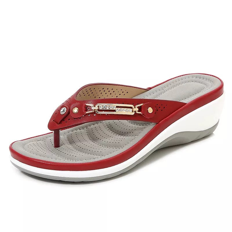 Women's Leather Sandals Arch Support Soft Cushion