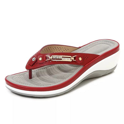 Women's Leather Sandals Arch Support Soft Cushion