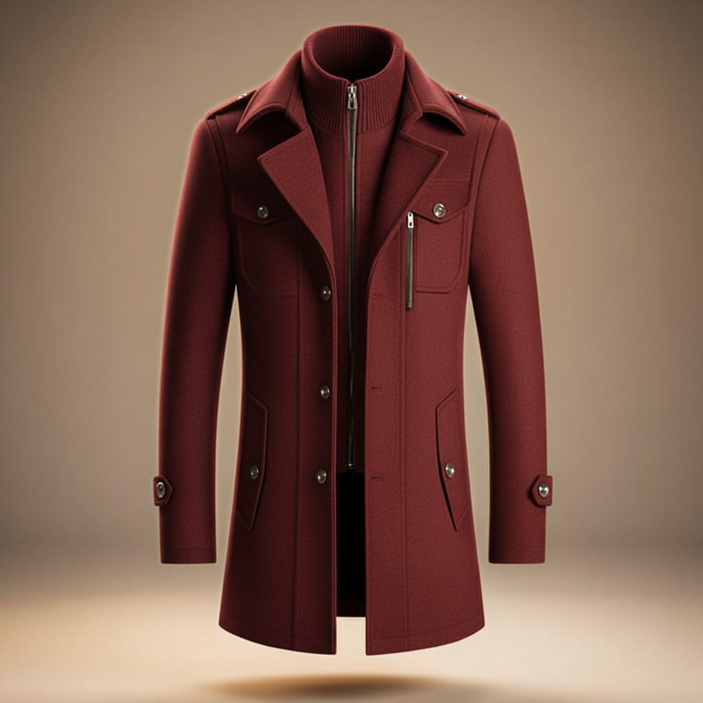 Matteo Men's Virgin Wool Overcoat