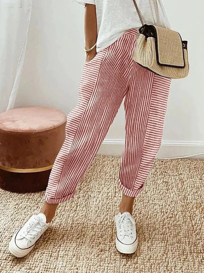 Women's High Waist Ankle Length Trousers