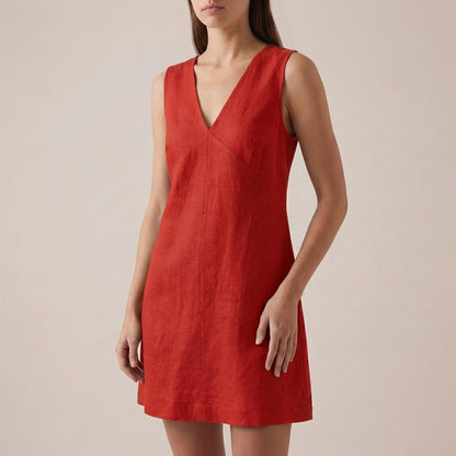 Women's A-Line Mini Dress V-Neck