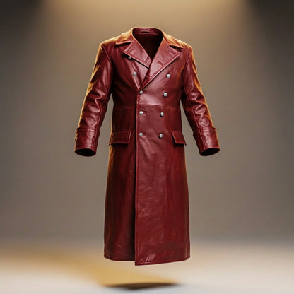 Classic Genuine Leather Trench Coat