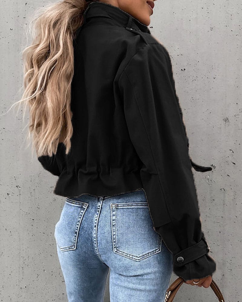 Image of Reese | Women's Cropped Button-Down Jacket