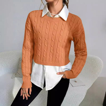 Image of Reese | Women's Cropped Cable Knit Sweater