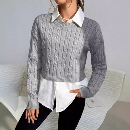 Image of Reese | Women's Cropped Cable Knit Sweater