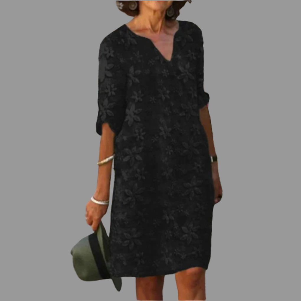 Women's Floral Midi Dress Modern Style
