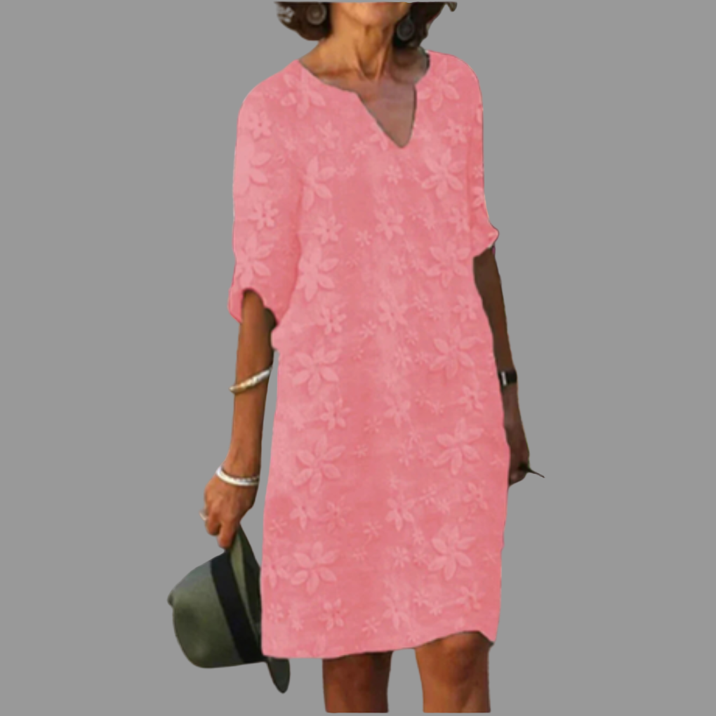 Women's Floral Midi Dress Modern Style