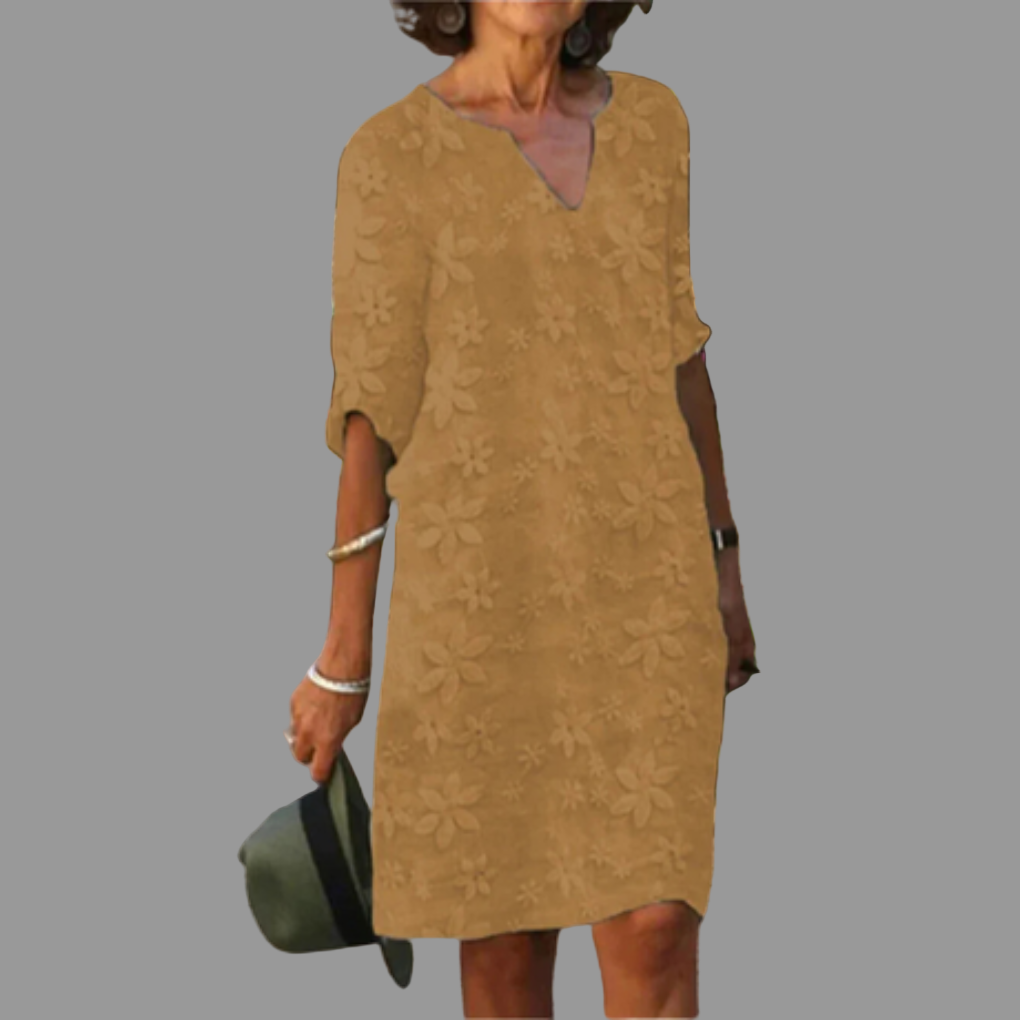 Women's Floral Midi Dress Modern Style