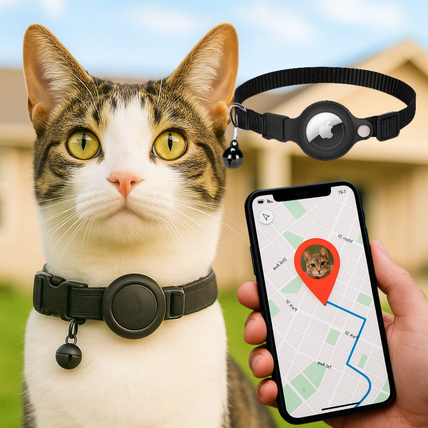 Reflective Gps Cat Collar