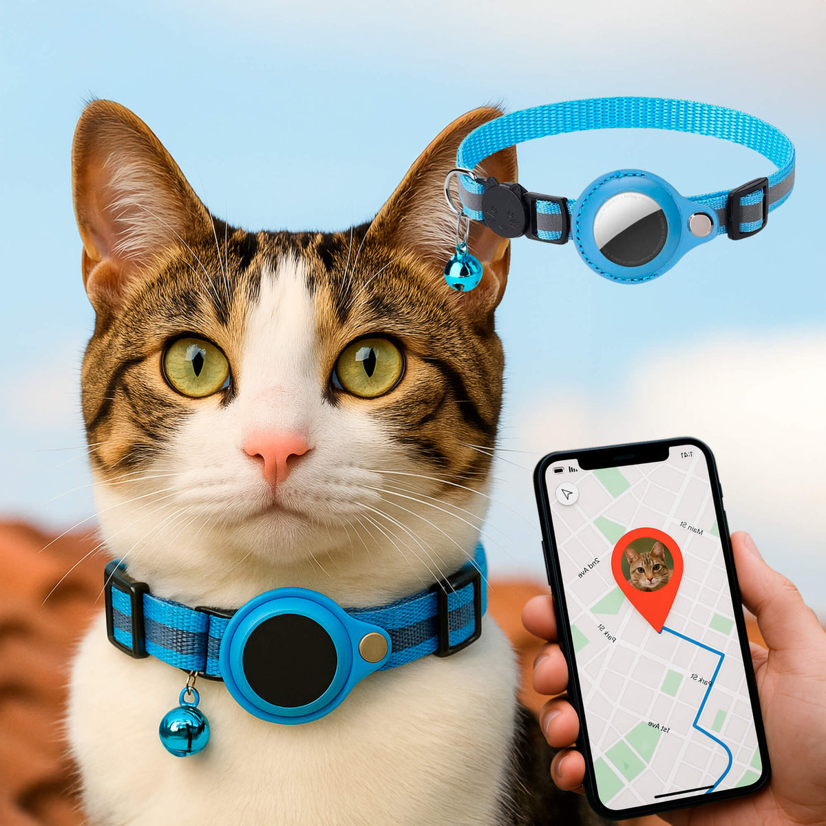 Reflective Gps Cat Collar