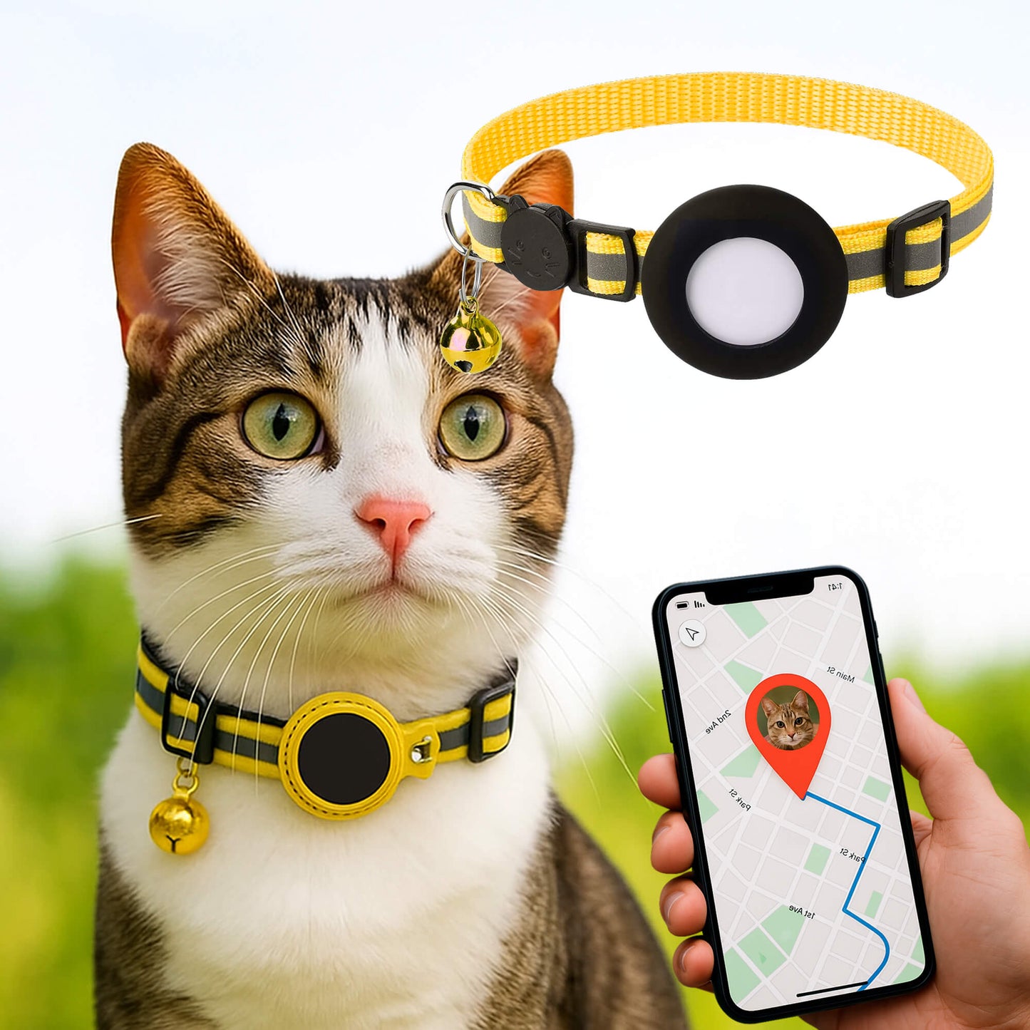 Reflective Gps Cat Collar