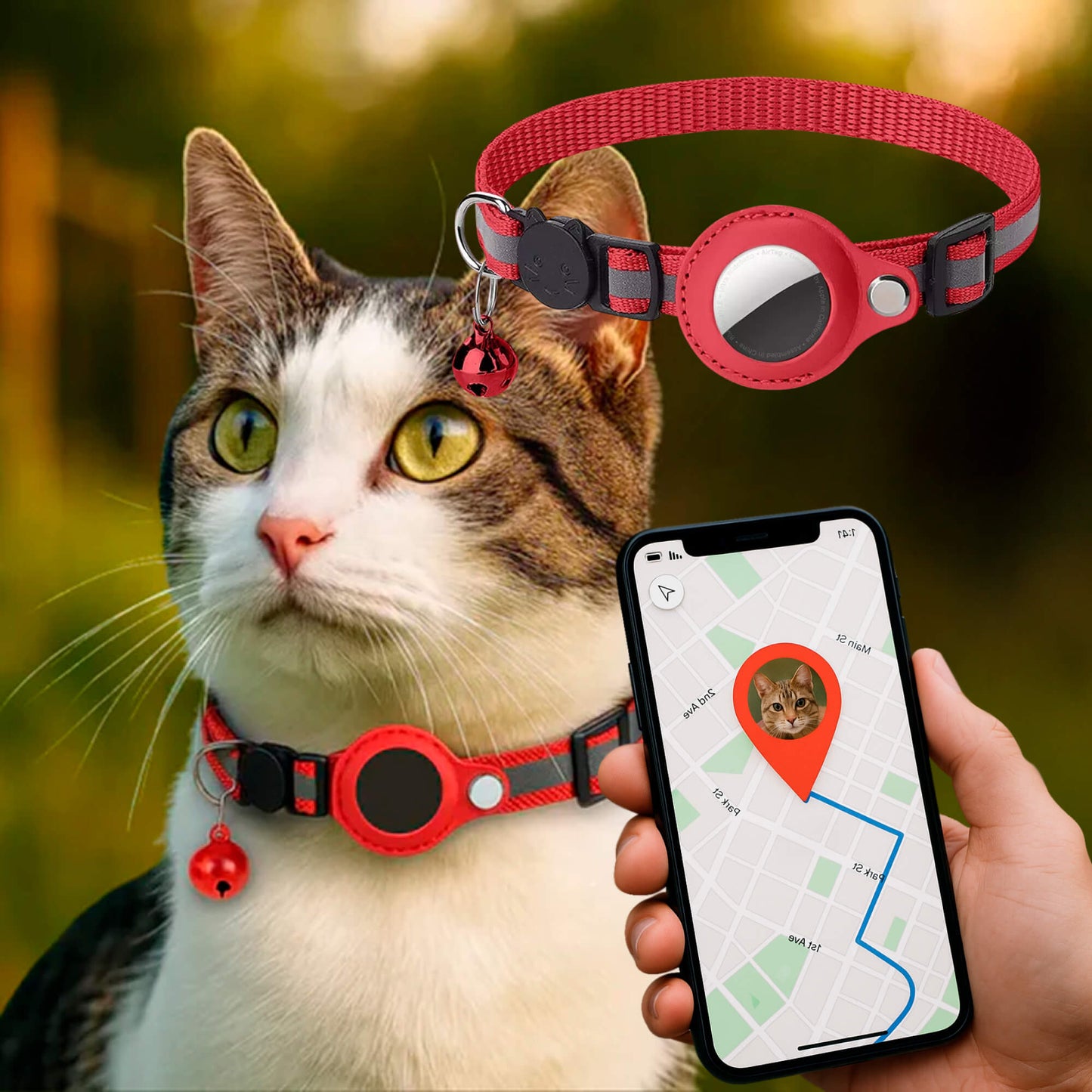 Reflective Gps Cat Collar