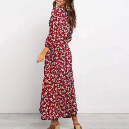Image of Regina | Women's Long Sleeve Floral Maxi Dress